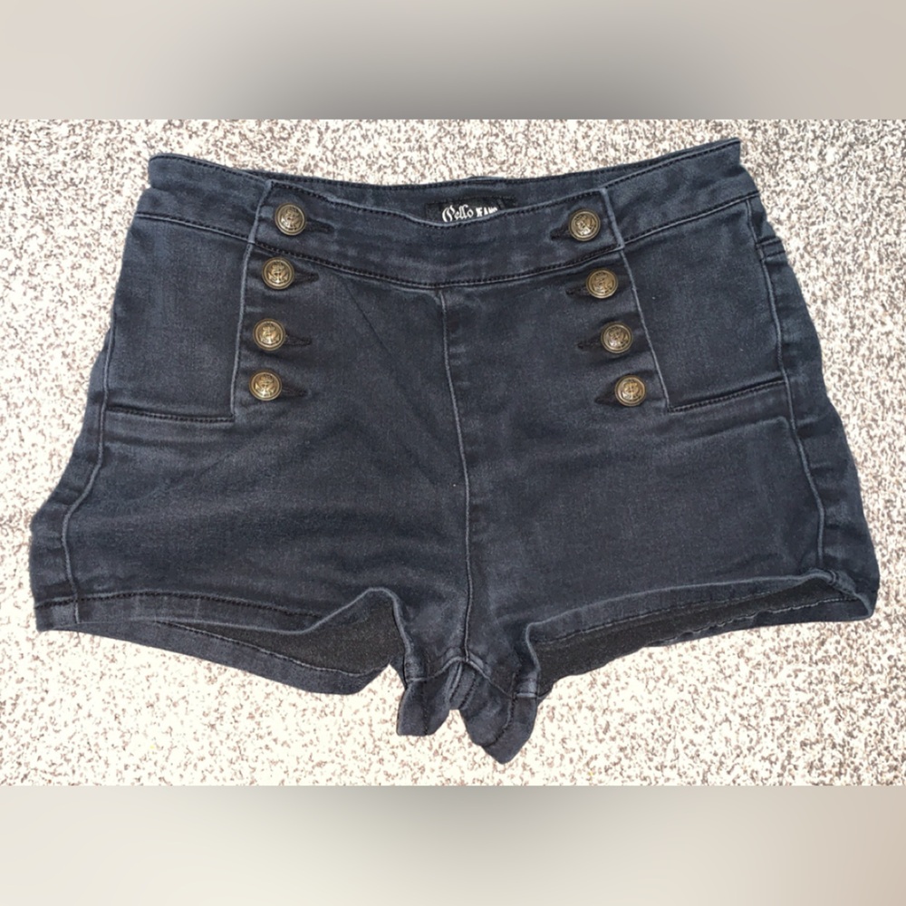 Black High-Waisted Shorts